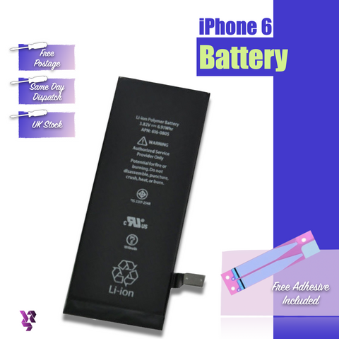 iPhone 6 Replacement Internal Battery 1810 mAh 100% Capacity With Adhesive