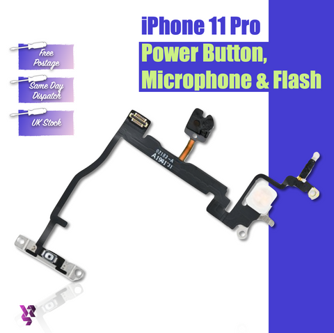 iPhone 11 Pro Replacement Power Button, Flash, Microphone Cable